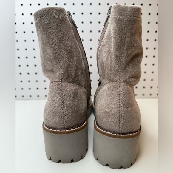 Anthropologie | Matisse Hudson Stompy Boots in Gray Faux Suede Ankle Size 8.5M - Picture 5 of 15